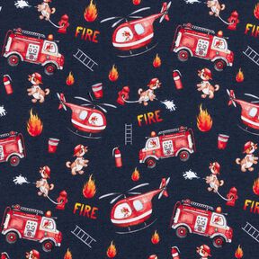 Sweatshirt geruwd Honden van de brandweer – nachtblauw, 