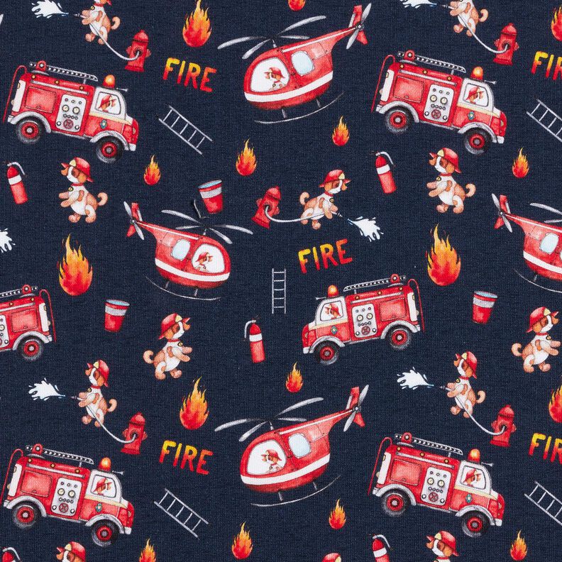Sweatshirt geruwd Honden van de brandweer – nachtblauw,  image number 1