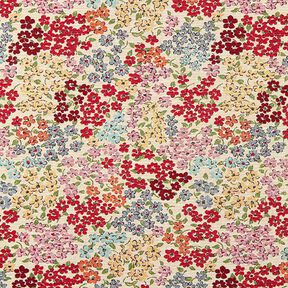 Decostof Gobelin Bloemenpracht – lichtbeige/rood, 