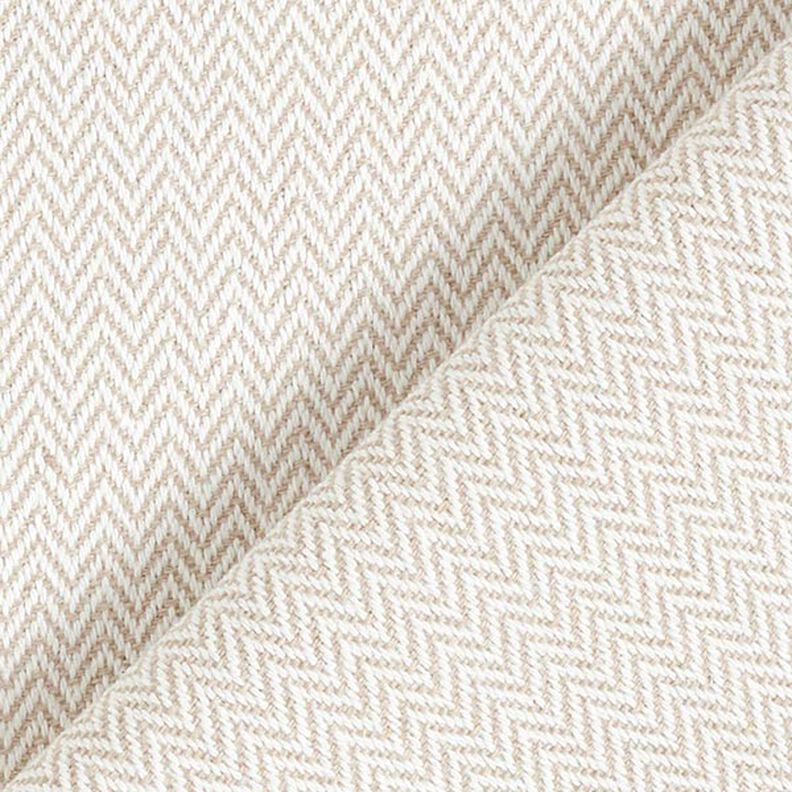 Decostof Jacquard Subtiele chevron – donkerbeige, image number 3