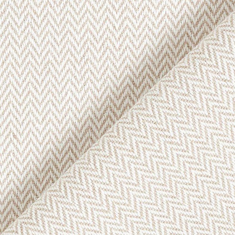 Decostof Jacquard Subtiele chevron – donkerbeige,  image number 3