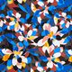 Badpakstof abstracte bladeren – zwart,  thumbnail number 1