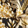 Katoensatijn Tropische bloemen – zwart,  thumbnail number 3