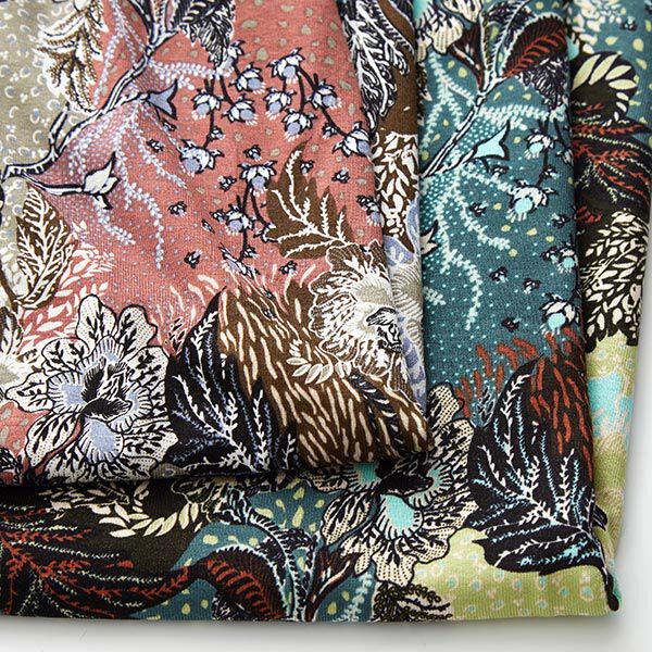 Viscose jersey Bos collage – groen, image number 5