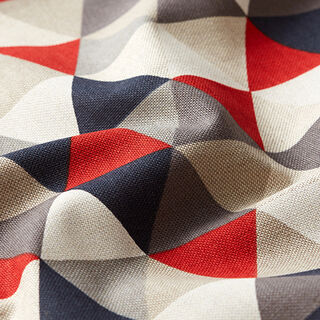 Decostof half panama Driehoeken – rood, 