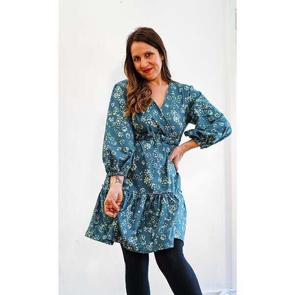 GOTS Katoenjersey Kamille | Tula – petroleum/pastelgroen, image number 7