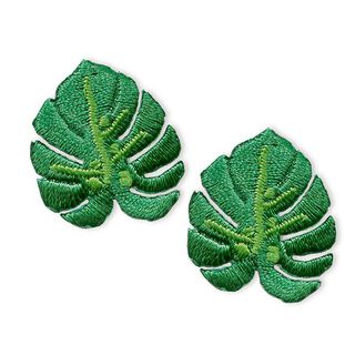 Applicatie Bladeren ficus [ 2,8 x 2,5 cm /  2 Stuk ] | Prym – groen, 