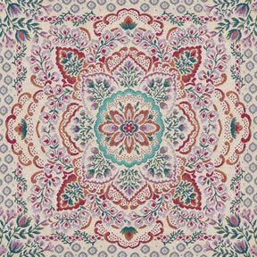 Decopaneel Gobelin grote mandala – pastelviolet/lichtbeige, 