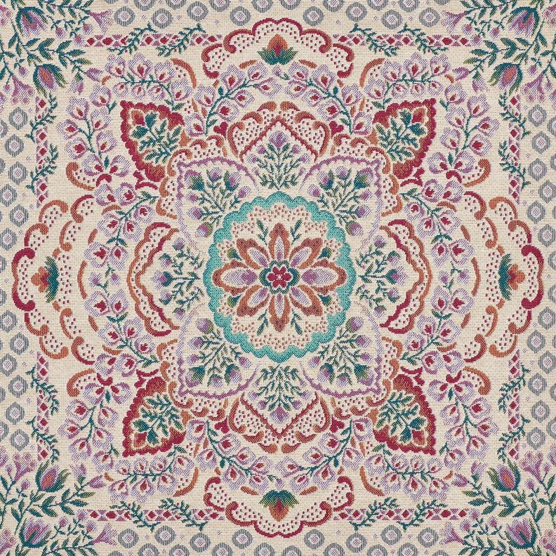 Decopaneel Gobelin grote mandala – pastelviolet/lichtbeige,  image number 1
