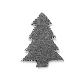 Applicatie Vilt Kerstboom [4 cm] – grijs, 