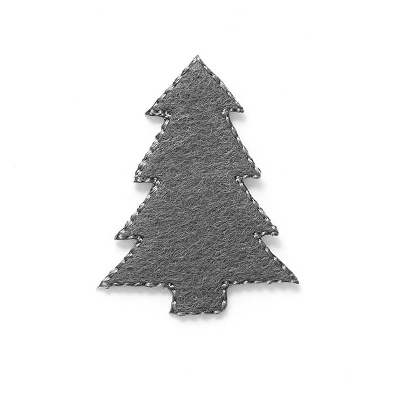 Applicatie Vilt Kerstboom [4 cm] – grijs,  image number 1