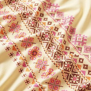 GOTS Jersey EVERMORE Stitches | Hamburger Liebe - Albstoffe – creme, 