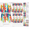Tassen Panel Canvas kleurrijke penseelstippen – wit,  thumbnail number 1