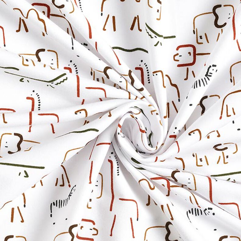 Sweatshirt geruwd abstracte steppedieren – wit,  image number 3