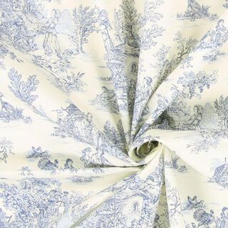 Katoenen stof Mini Pastorale 280 cm – blauw, 