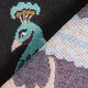 Decostof Gobelin Pauw – zwart/roos,  thumbnail number 4