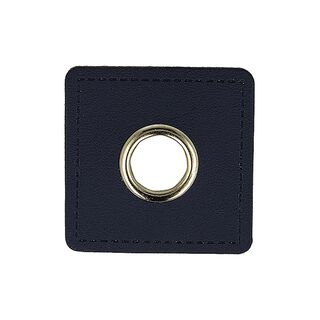 Applicatie imitatieleren patch met oogje [ 4 Stuk / Ø 10 mm ] – blauw, 