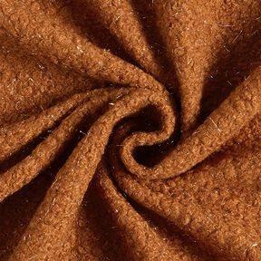 Breiwerk bouclé glanzende draden – karamel, 
