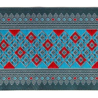 Jacquardboord Ikat – turkoois, 