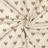 Jacquardjersey Glitterharten | Poppy Fabrics – natuur/goud metallic,  thumbnail number 3
