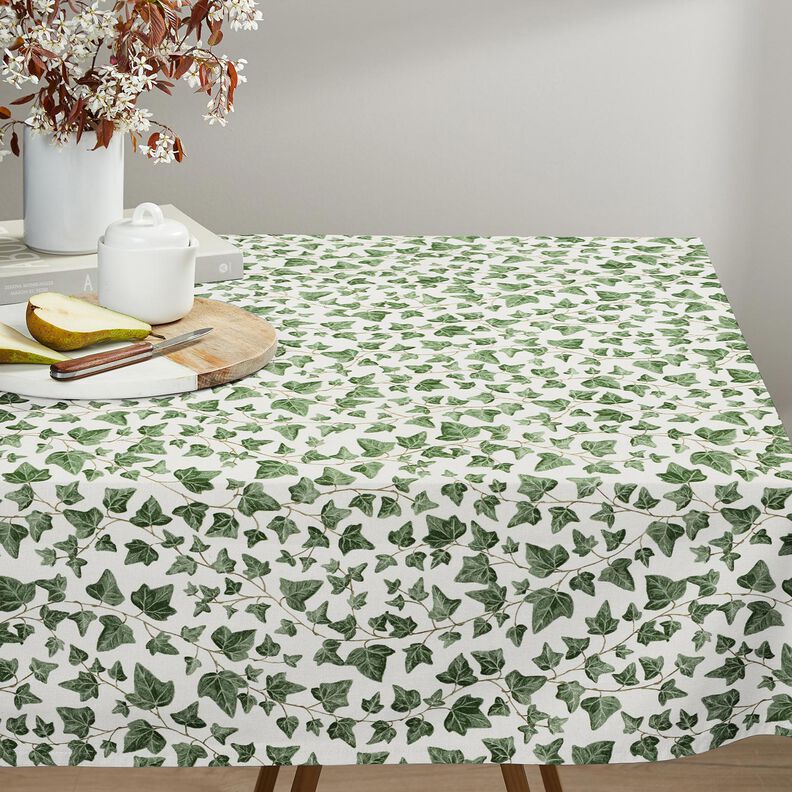 Decostof Half panama klimmende klimop – wit/groen, image number 7
