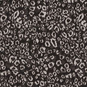 Gebreid jacquard abstract luipaardpatroon – zwart/nevelgrijs, 