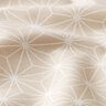 Katoenen stof Cretonne Japanse sterren Asanoha – zand,  thumbnail number 2