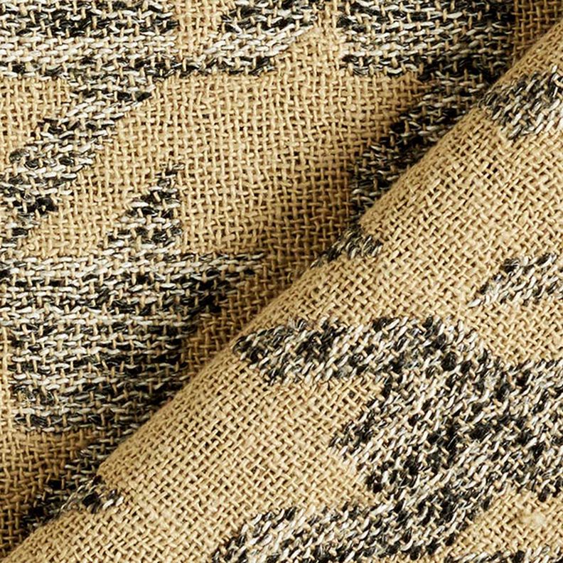 Dubbel geweven grote pied-de-poule – beige/grijs,  image number 4