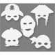 Kidsbox kartonnen masker met kleurrijke beschildering,  thumbnail number 4