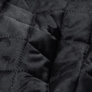 Bekledingsstof Fluweel Doorgestikte stof – zwart | Stofrestant 80cm, 