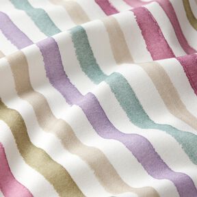 Decostof Half panama Aquarel strepen – ivoor/eucalyptus, 