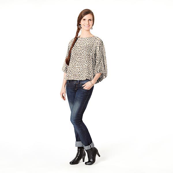 Chiffon luipaardprint en glinsterende punten – roos, image number 6