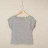 Katoenjersey brede en smalle strepen – creme/zwart,  thumbnail number 5