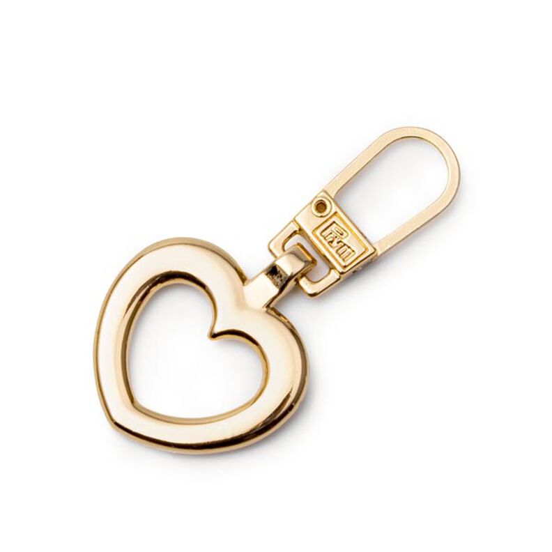 Fashion zipper hart [ 40 x 20 x 2 mm ] | Prym – goud metalen,  image number 1