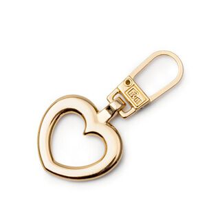 Fashion zipper hart [ 40 x 20 x 2 mm ] | Prym – goud metalen, 