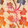 Viscosestof Batik bladeren – zand/oranje,  thumbnail number 1