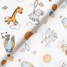 Katoenpopeline Babydieren op wolken – wit,  thumbnail number 4