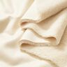 Veloursstof met imitatiebont achterkant – creme,  thumbnail number 2