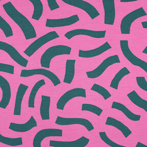 French Terry Playful | Nerida Hansen – pink/petroleum, 