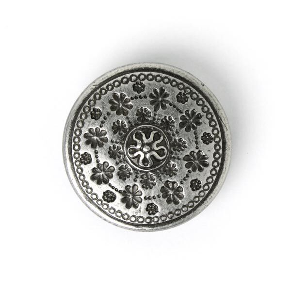 Metalen knoop Fleur Rustiek 1,  image number 1
