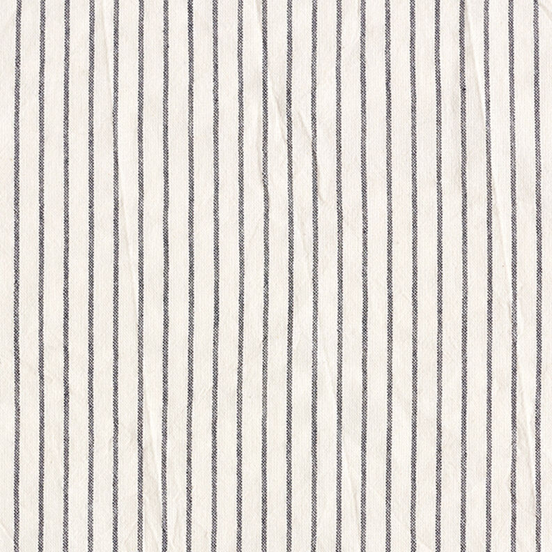 Blousestof Katoenmix Brede strepen – ecru/zwart,  image number 1
