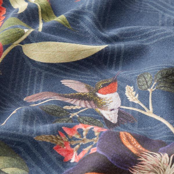 Decostof half panama Exotisch – marineblauw, image number 2