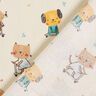Katoenpopeline Katten en honden op rollers – natuur,  thumbnail number 4