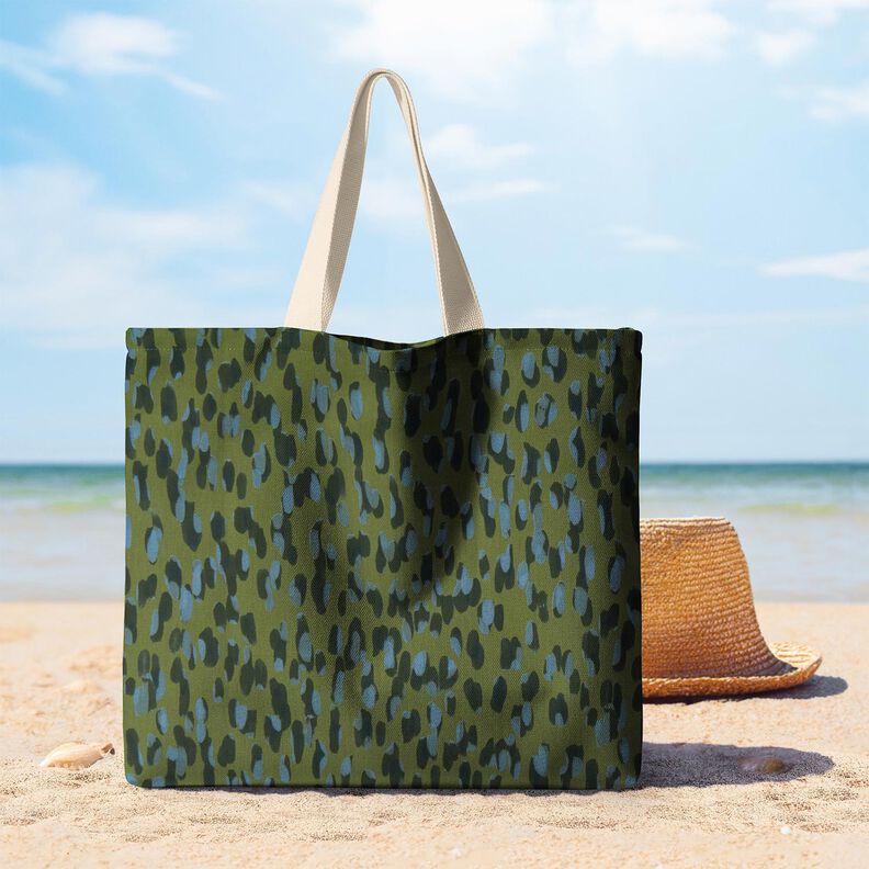 Outdoorstof Canvas grote stippen – pijn/blauw,  image number 6