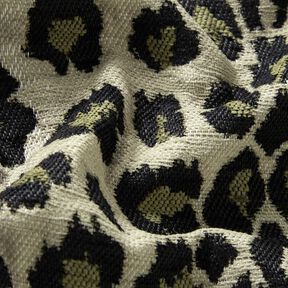 Bekledingsstof Jacquard Luipaard – taupe/kaki, 