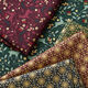 Katoenen stof Popeline oosterse sterren – aubergine/goud,  thumbnail number 5