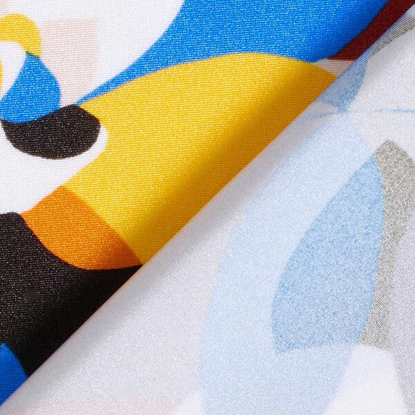 Badpakstof abstracte bladeren – zwart, image number 4