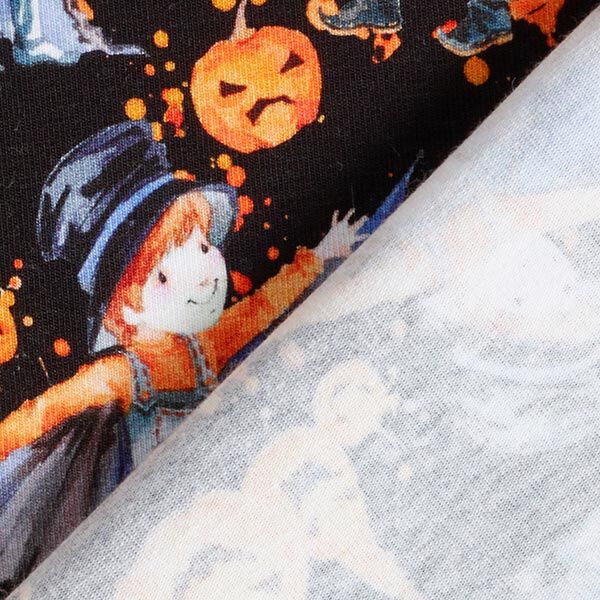 Katoenjersey Halloween Digitaal printen – zwart, image number 4