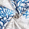 Katoenen stof Cretonne grote koralen – wit/blauw,  thumbnail number 3