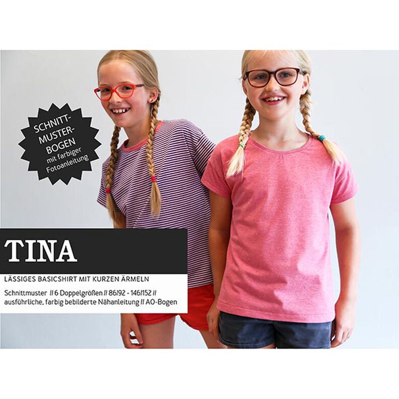 TINA - casual basic hemd met korte mouwen, Studio Schnittreif  | 86 - 152,  image number 1